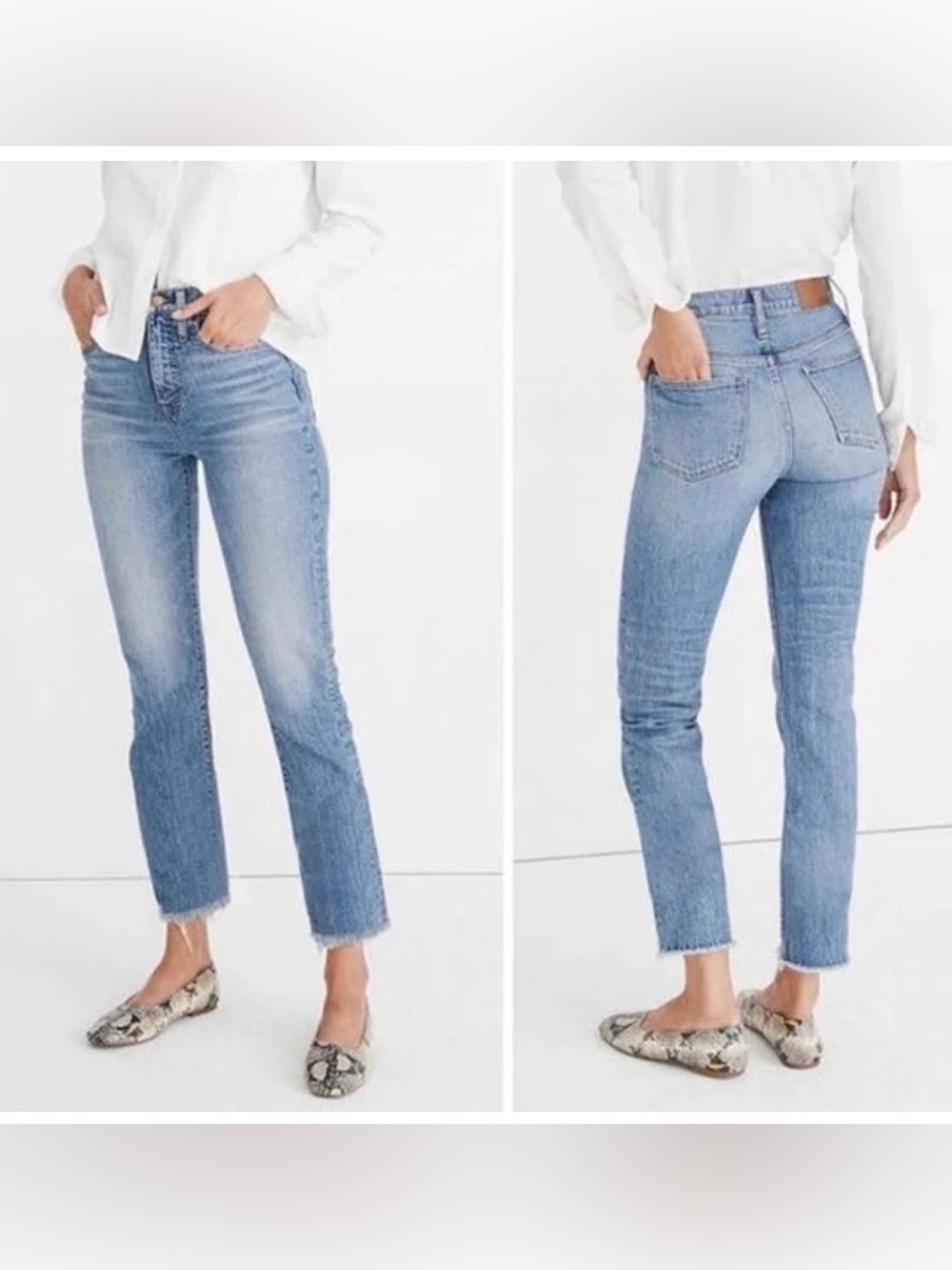 Madewell The Perfect Vintage Jean Hoyne Wash Raw Hem Size 25 EUC
